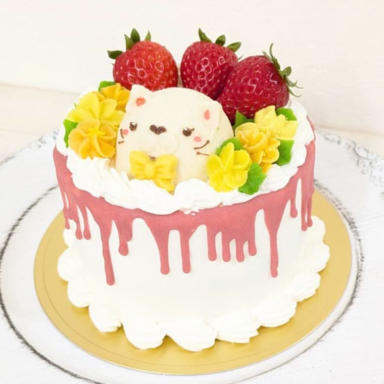 富士市かわいいケーキ屋さんテテの猫ちゃんホールケーキ
