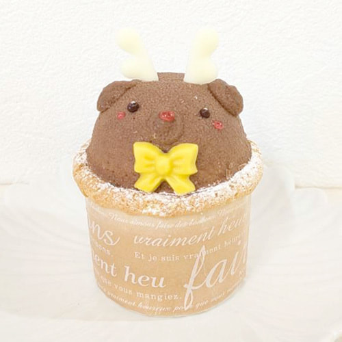 富士市かわいいケーキ屋さんテテのカップケーキ・ミルクチョコトナカイ